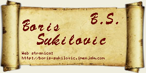 Boris Šukilović vizit kartica